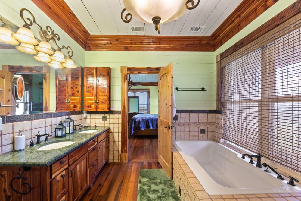 blue bathroom